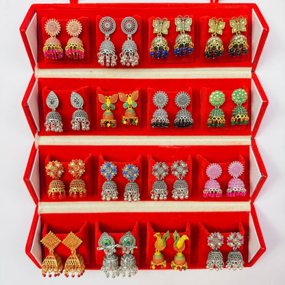 Designer Earrings Set with Storage Box