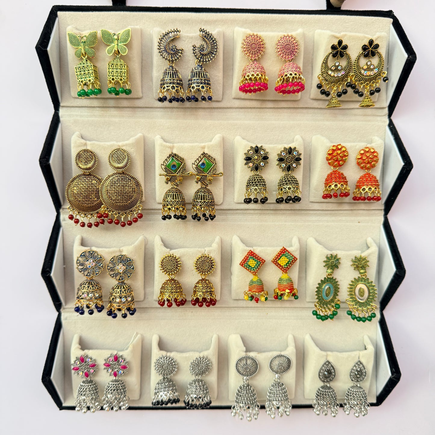 Designer Earrings Set with Storage Box