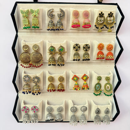 Designer Earrings Set with Storage Box