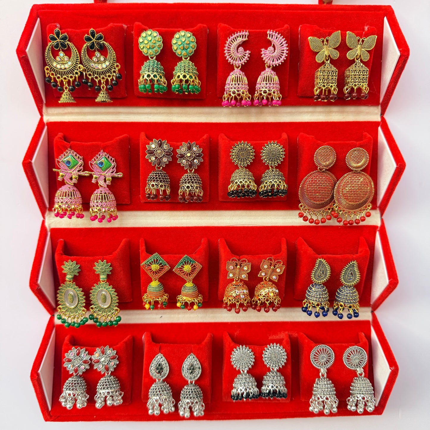 Designer Earrings Set with Storage Box