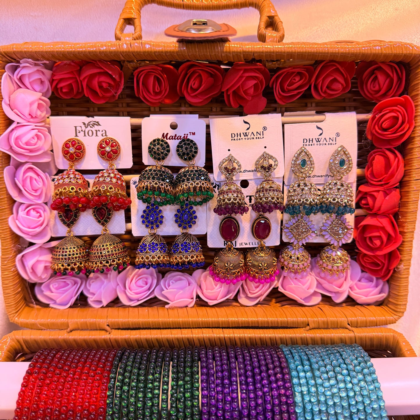 💖 Grand Colorful Bangle & Jhumka Combo Gift Box