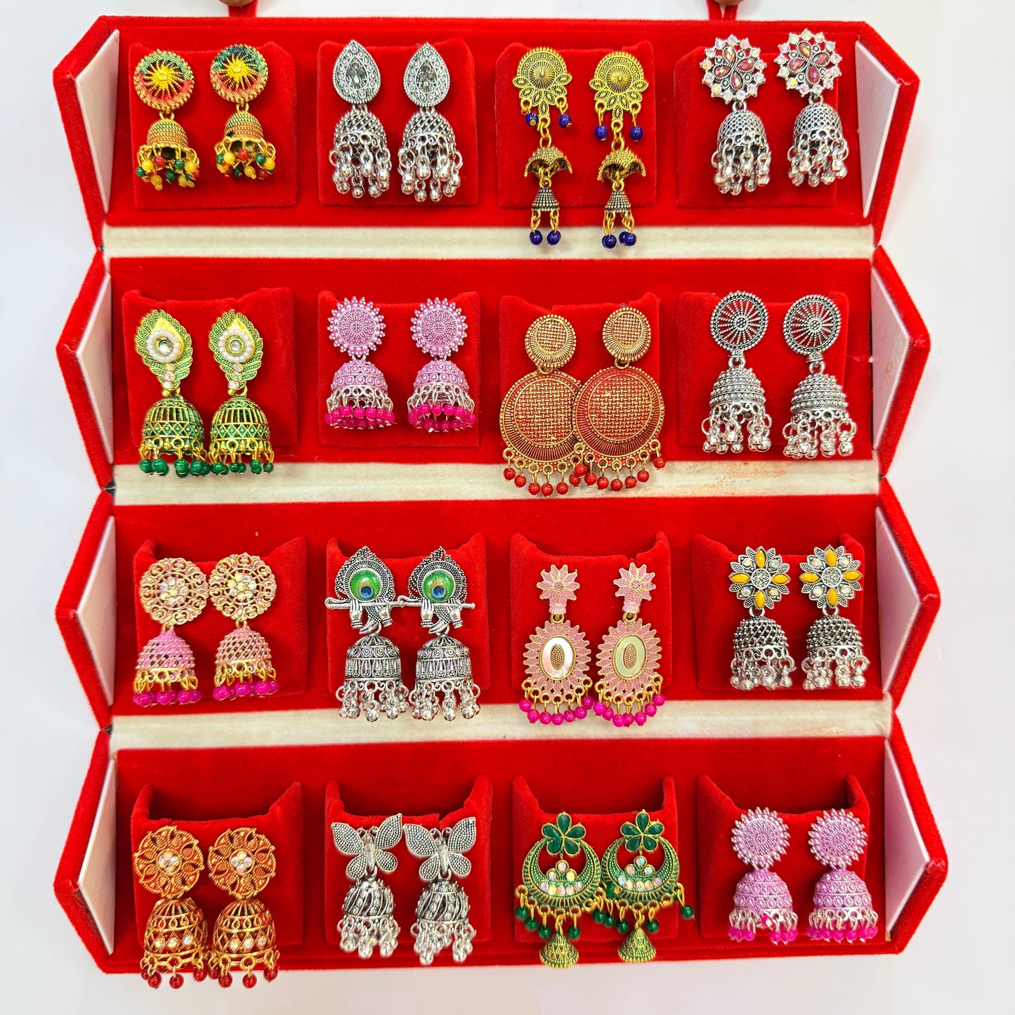 Designer Earrings Set with Storage Box