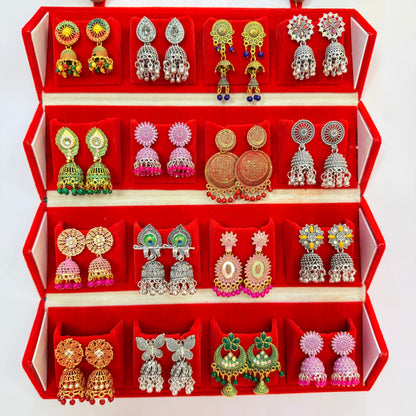 Designer Earrings Set with Storage Box