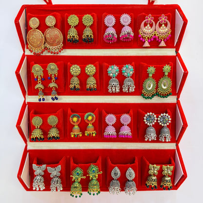 Designer Earrings Set with Storage Box