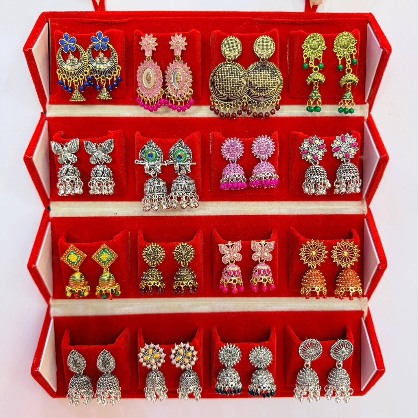 Designer Earrings Set with Storage Box