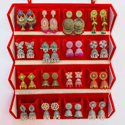Designer Earrings Set with Storage Box