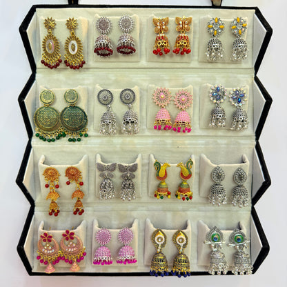 Designer Earrings Set with Storage Box
