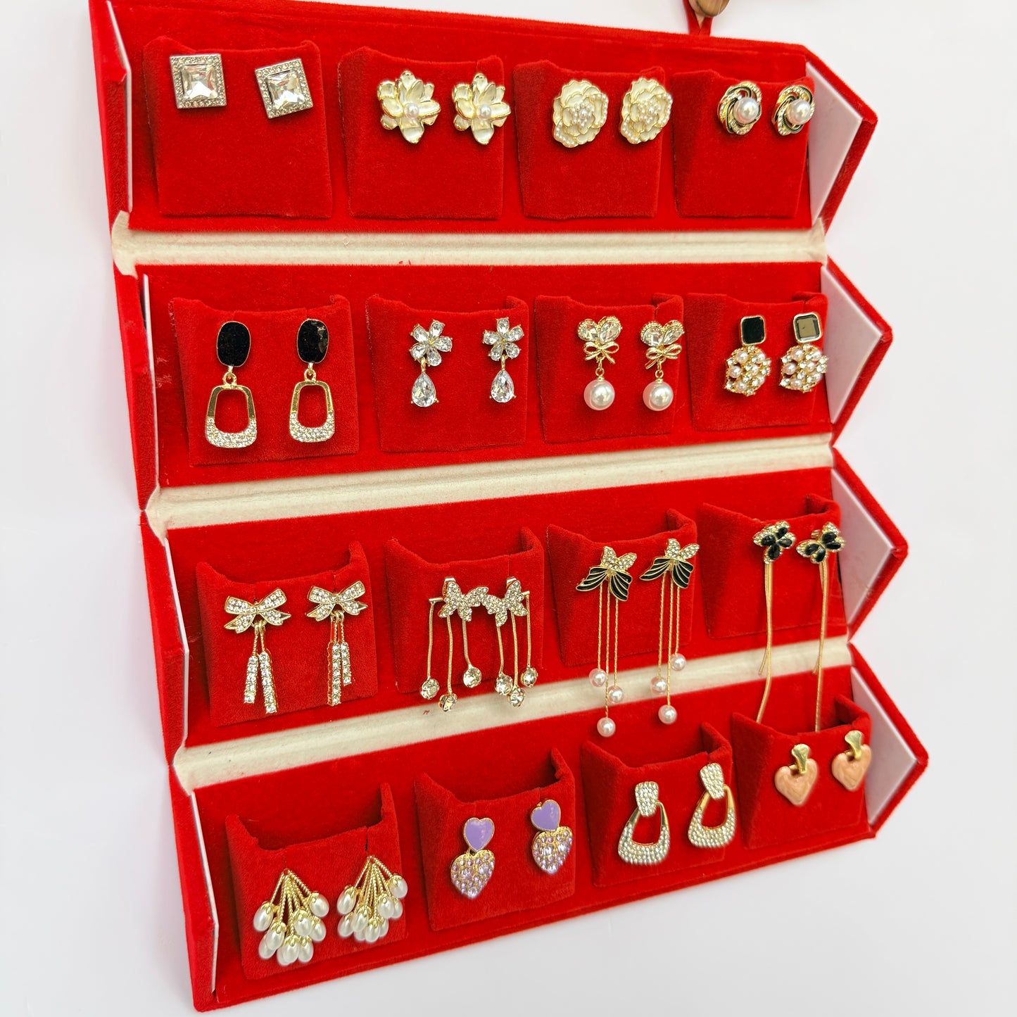 Premium Designer Earrings Combo Box – 16 Pairs Trendy Studs & Drops Collection